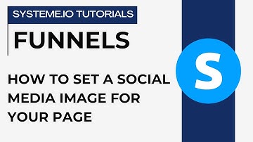How to change the social media image of your page | systeme.io tutorials
