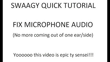 Fix microphone coming out of one ear/one side! OBS Quick & Easy Tutorial.. Under 30 seconds!