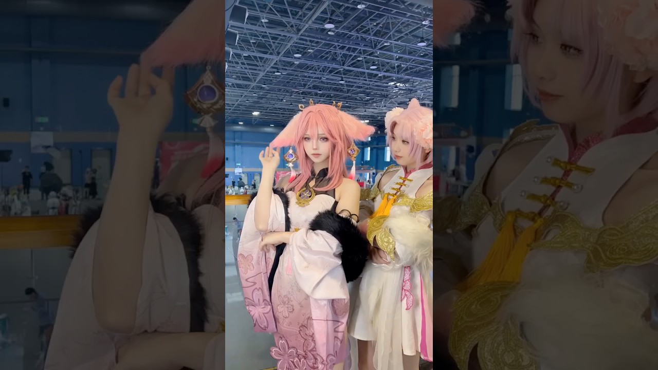 Kiss Miko #anime #game #fyp #genshinimpact #genshini #yaemiko #cos #cosplay #cosplayer #girl