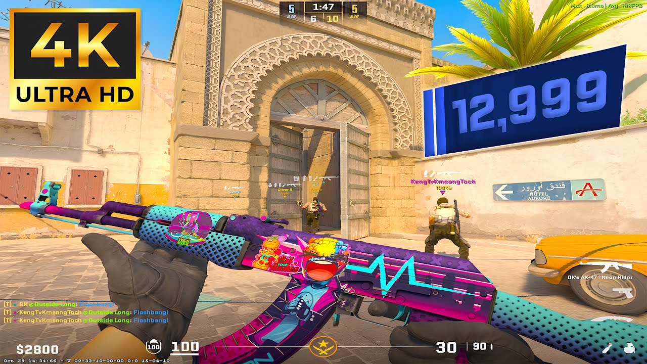 Counter Strike 2 - Dust II - Premier Ranks - 4K Full Gameplay