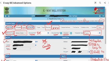 E-Way Bill SAC Code Error, CKD/SKD Eway Bill, eway Bill for Purchases Inward, Job-work,Repair Part-1