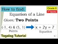 [Tagalog] Finding the Equation of a Line Given Two Points #Equationofaline #mathematics8