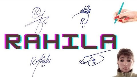 Rahila name signature with arooj