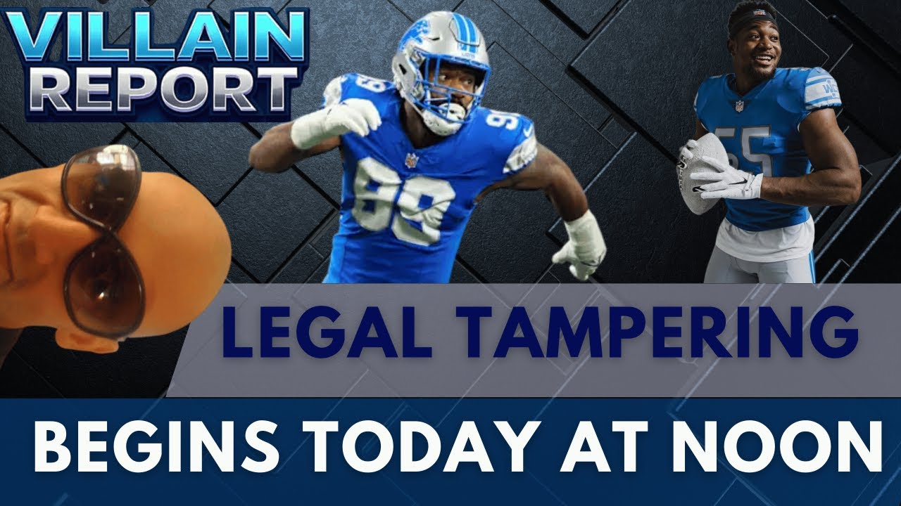 NFL Legal Tampering period is upon us Villain Report