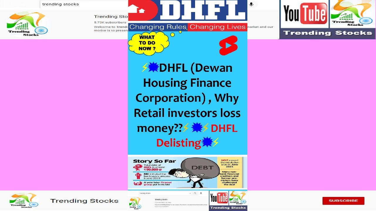 ⚡DHFL (Dewan Housing Finance Corporation) , Why Retail investors loss money??⚡💥DHFL Delisting 💥⚡