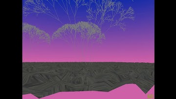 3D Graphic scene featuring Procedurally generated content (L-Systems)