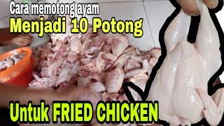 CARA MEMOTONG AYAM 1KG BUAT KFC JADI 24 POTONG UNTUNG JUTAAN. 