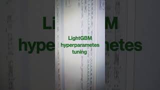 LightGBM hyperparameters  #shorts #ytshorts #datascience #machinelearning #youtubeshorts #youtube