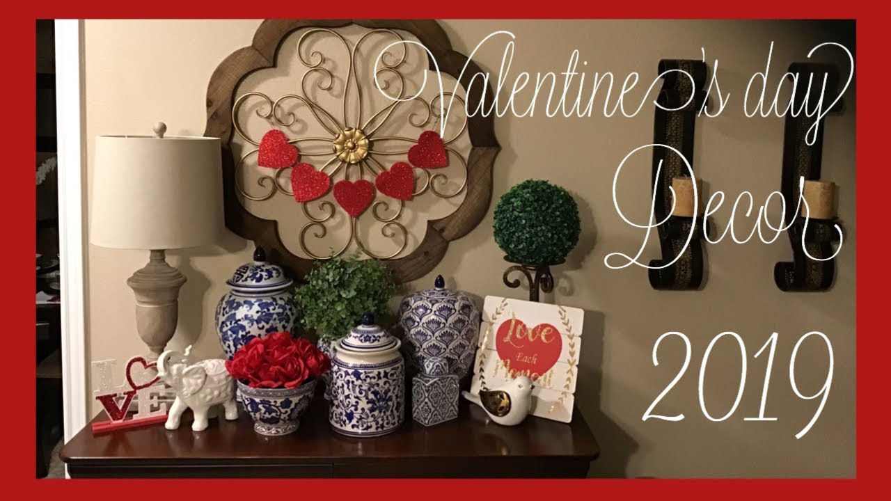 Valentine’s Day Decor 2019 How I Decorated My Entry Table YouTube