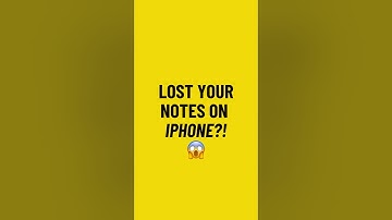 How to Get Notes Back on iPhone After iCloud Update #icloud #notesapp #iphone #tech #techtips