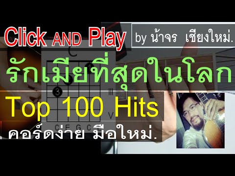 สอนกีต้าร์ รักเมียที่สุดในโลก ClickAndPlay 4 คอร์ดง่ายวนทั้งเพลงมือใหม่ น้าจร เชียงใหม่ ILLSLICK