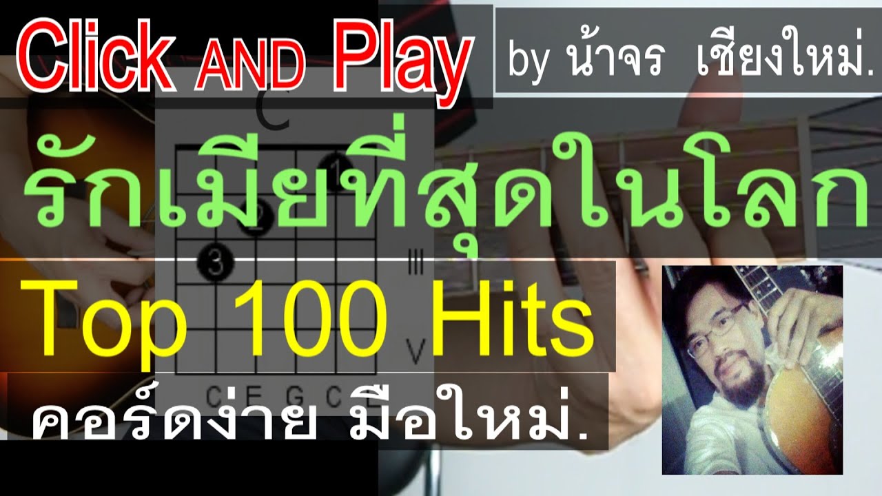 สอนกีต้าร์ รักเมียที่สุดในโลก ClickAndPlay 4 คอร์ดง่ายวนทั้งเพลงมือใหม่ น้าจร เชียงใหม่ ILLSLICK