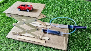 Hydraulic lift | mini school project | science exhibition | Black pulse |