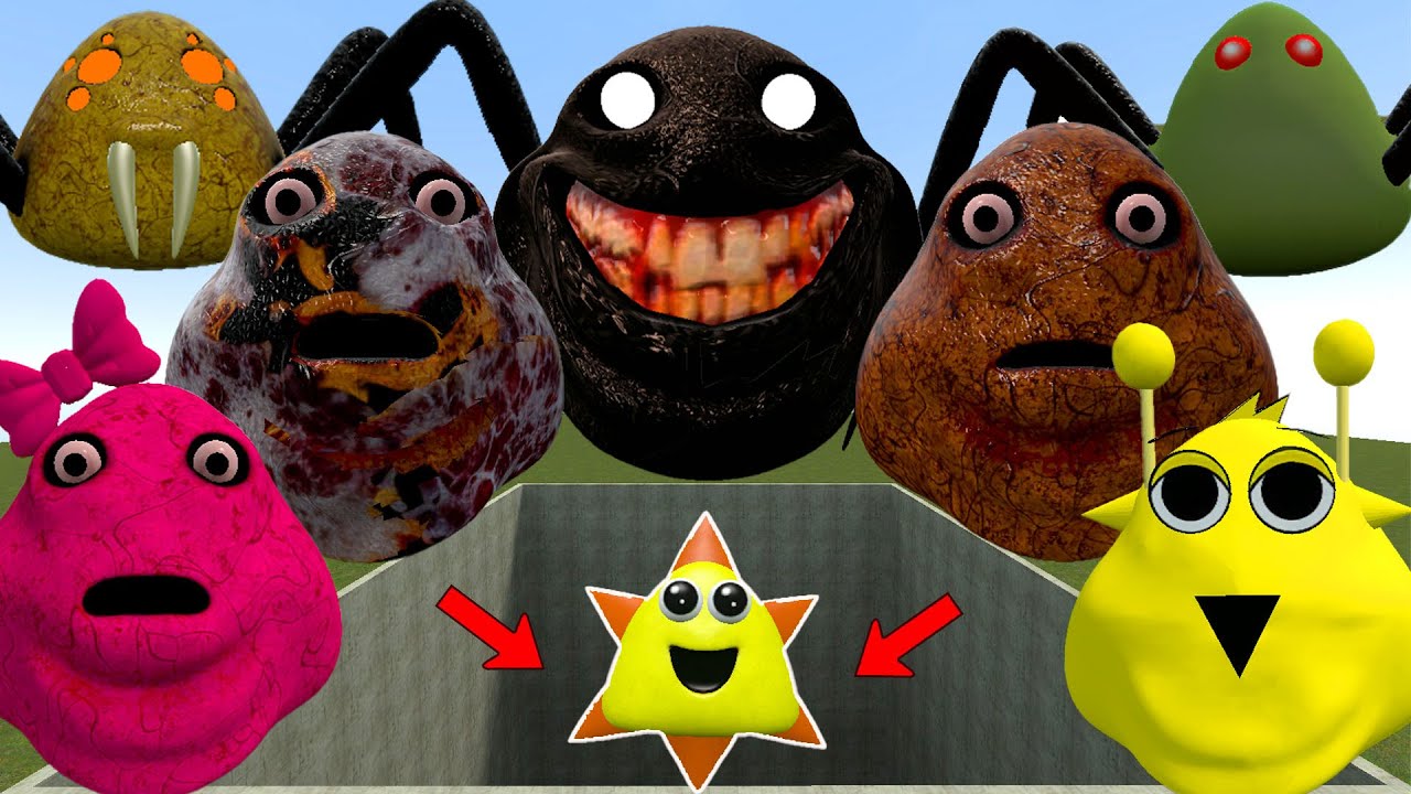 🕳️ALL NORMAL 3D POU BOU'S REVENGE Monsters VS ZOONOMALY POU in BIG HOLE in Garry's Mod!