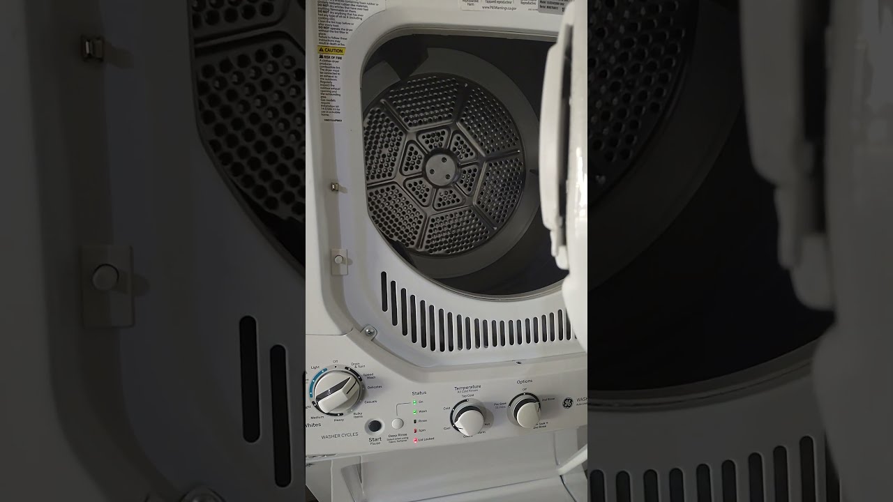 24 Wide GE Spacemaker 2 3 Cu Ft Capacity Washer W Stainless Basket 4 Electric Dryer