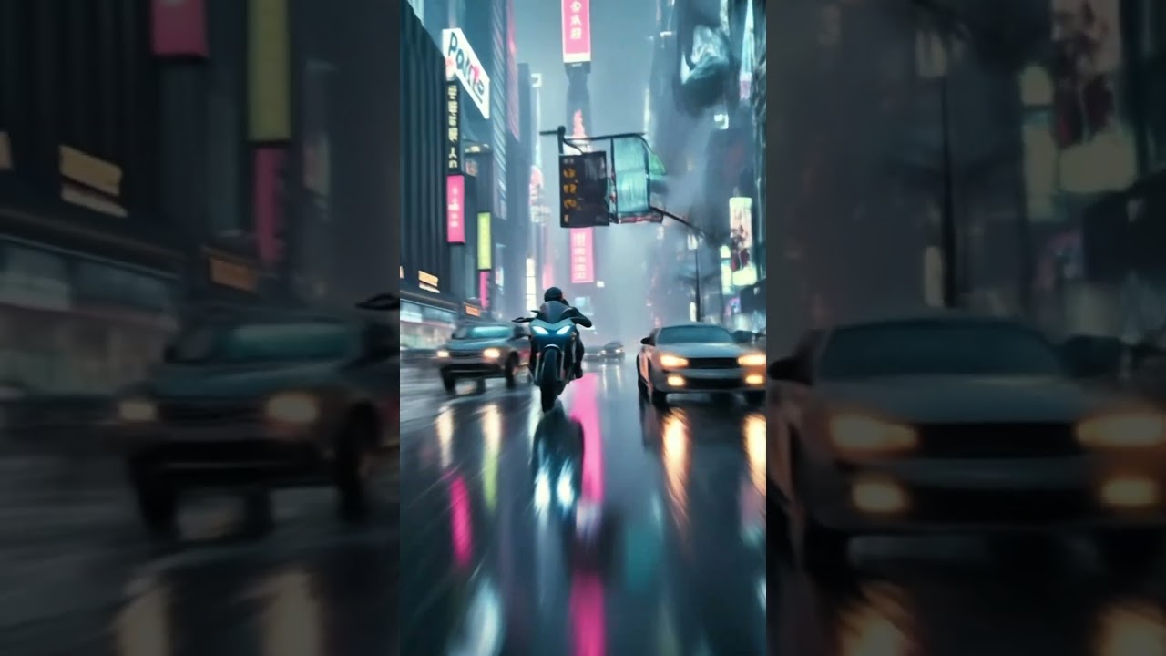 Cyberpunk Rain Chase 