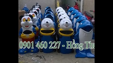 Thùng rác hình con thú, thùng rác hình con gấu trúc, misa 0901 460 227-Thu