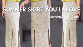 Morning Light Skirt Crochet Tutorial | Summer Skirt with Slits (All Sizes)