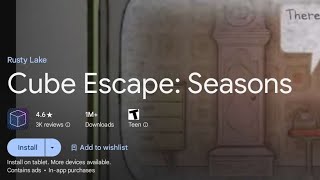 cube escape - seasons