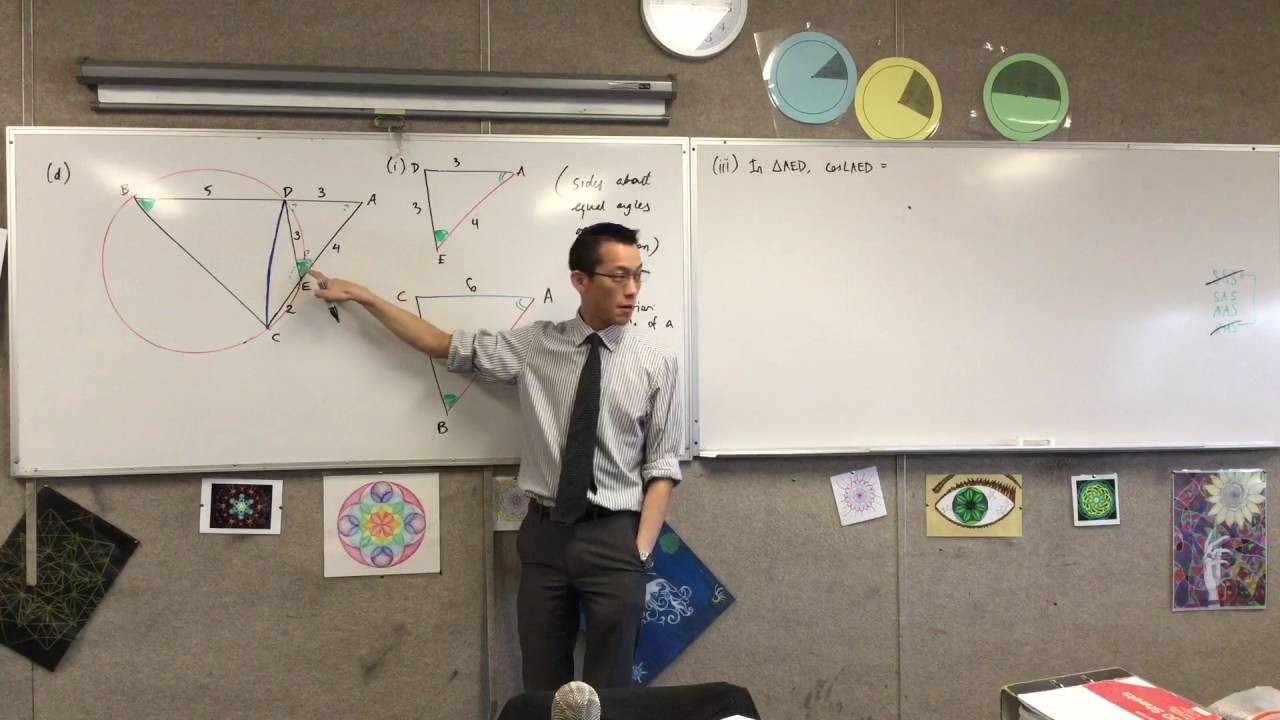 HSC Circle Geometry Question (2 of 3: Intermediate Length) maths is fun
