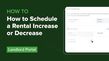 How to schedule a rental increase or decrease (Landlord) | Rent Collection App