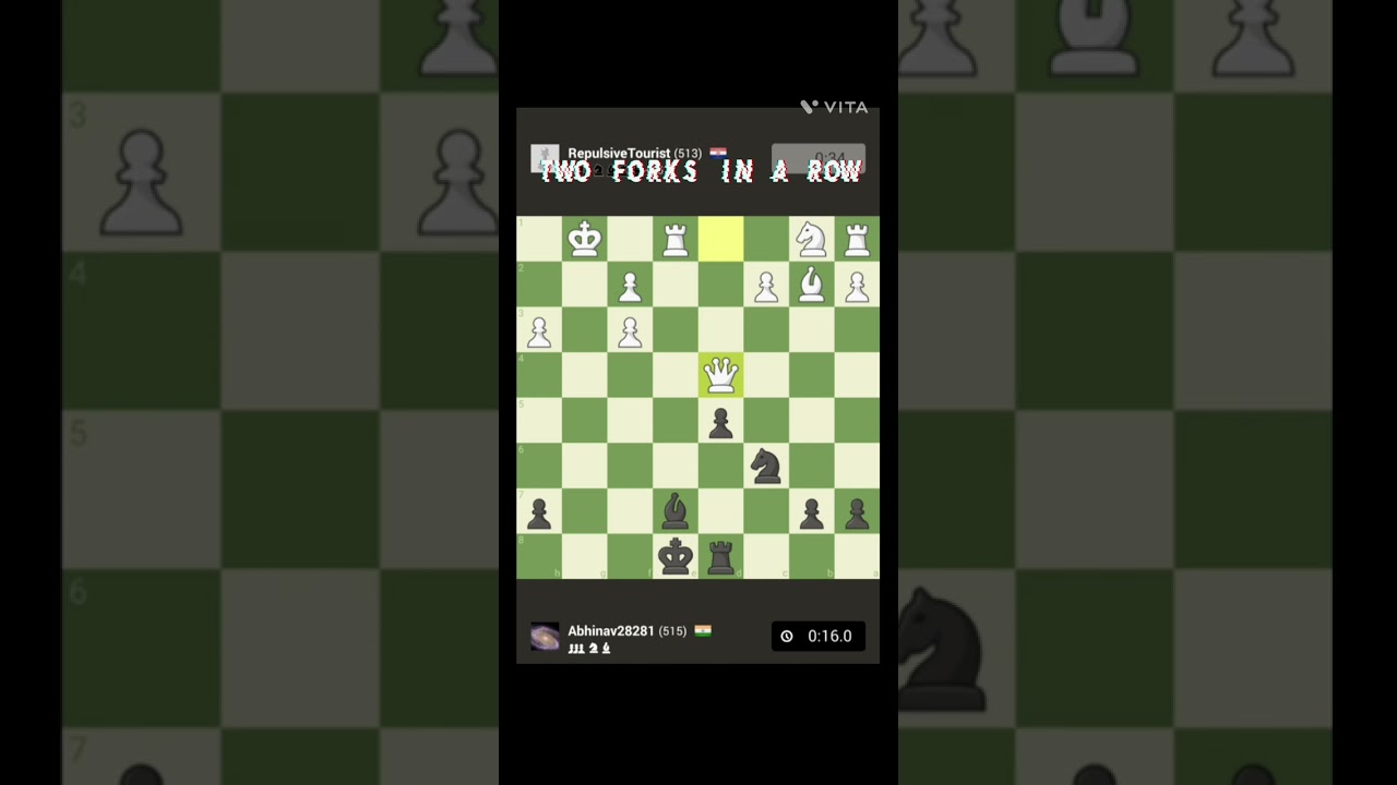 Opponent blunders two FORKS in a row 