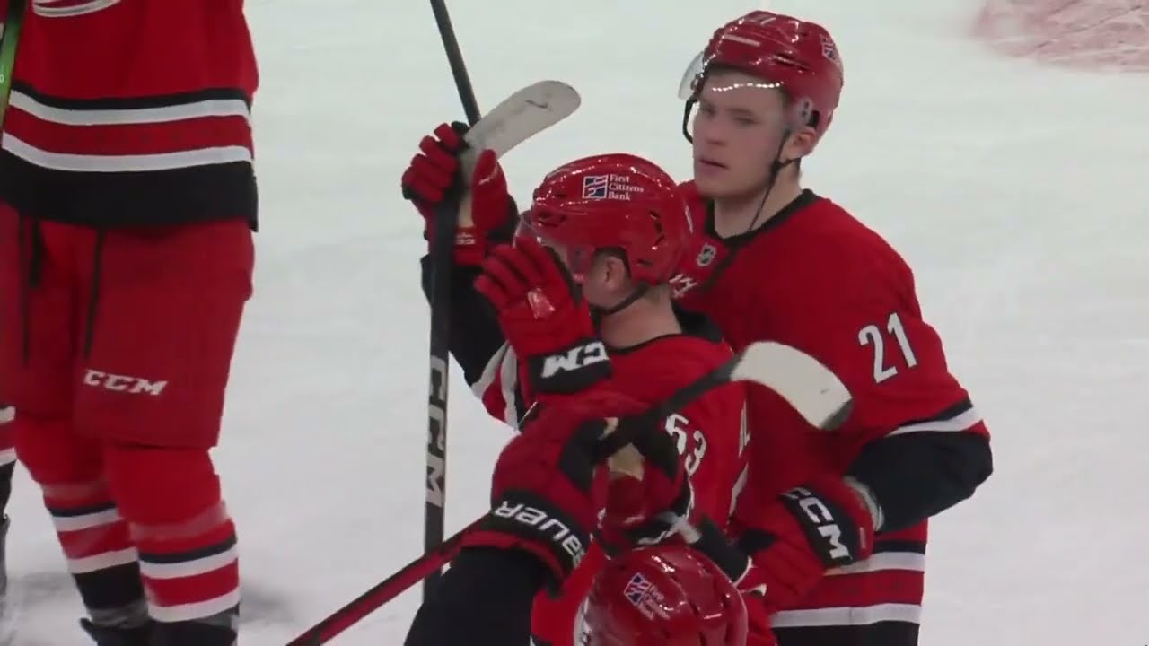 THAT'S A CANES WIN ✅ Jackson Blake scores the OT winner for Carolina!