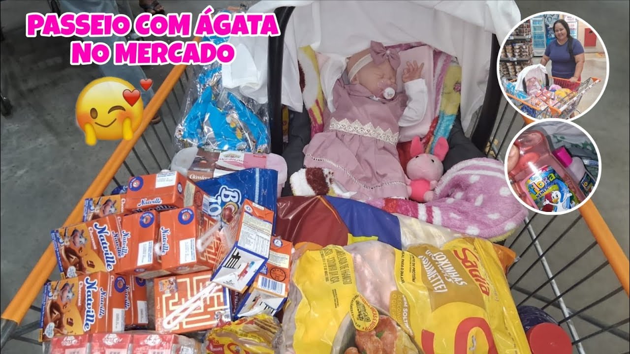 LEVEI A MINHA  BEBÊ REBORN AGATHA NO MERCADO!