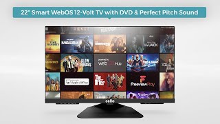 22″ Smart WebOS 12-Volt TV with DVD & Perfect Pitch Sound (C2224WSF-TRAV)