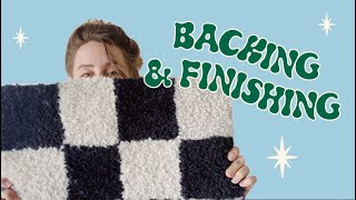 HOW TO BACK & FINISH A TUFTED RUG | a simple & high quality approach