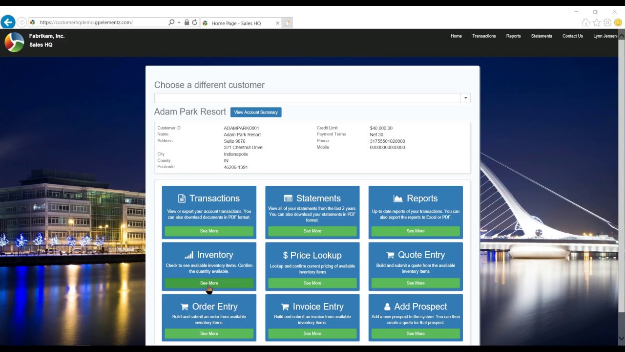 Dynamics GP Portal for Sales Teams : SalesHQ by GP Elementz