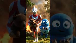 Ultraman Dan Teman Robot Nya Menyelamatkan Hewan Dihutan story funny cuteanimals aicontent
