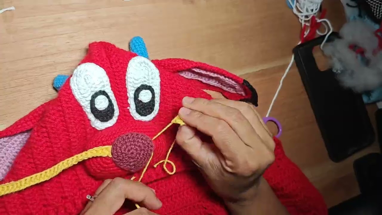 SUÉTER MUSHU PARTE 5 ( última ) .. uniendo las piezas !.