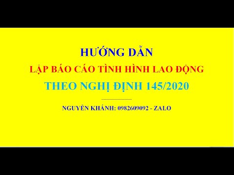Video Hướng dẫn lập báo cáo tình hình lao động/Nghị định... - youtube