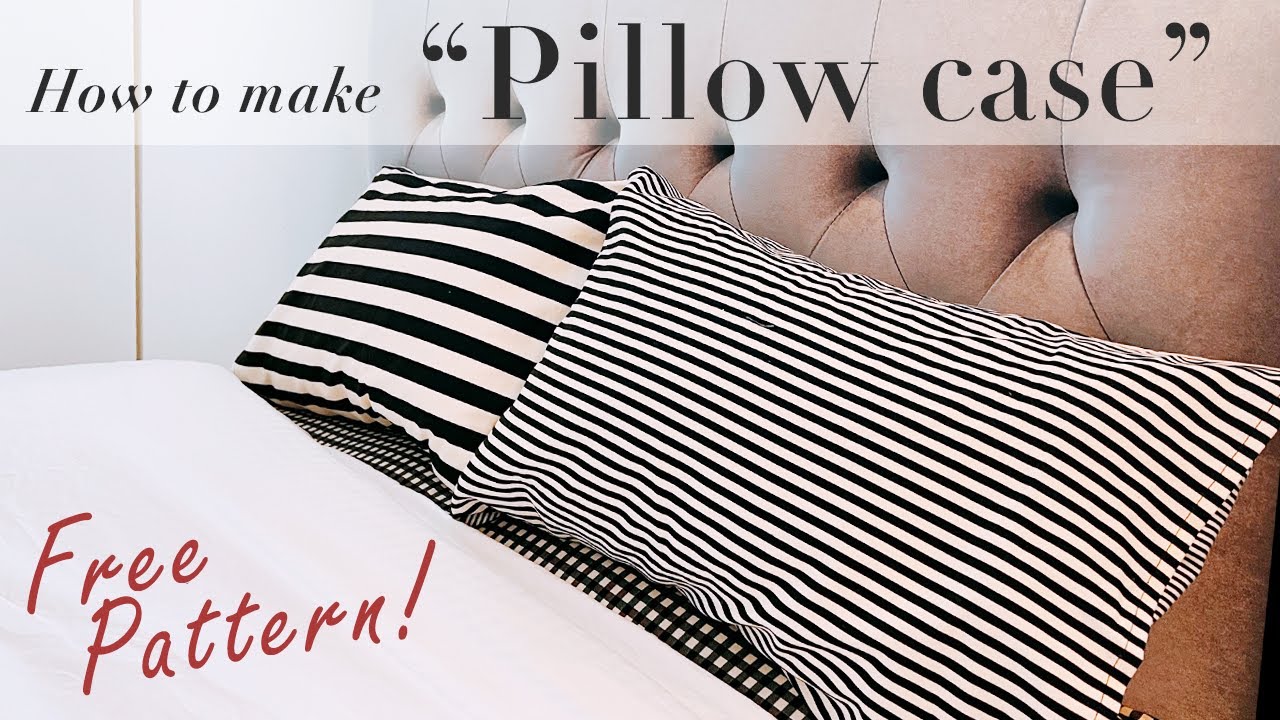 【初心者向け】ファスナーなしユニクロ同型!20分でできる 簡単な枕カバーの作り方　How to make pillow case　ソーイング　ハンドメイド sawing handmade DIY