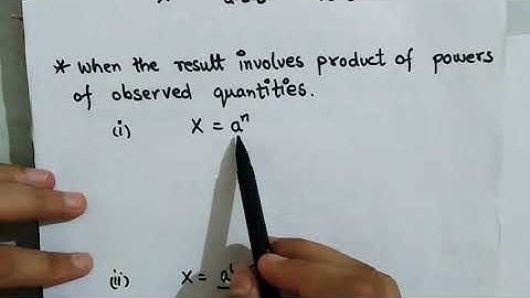 Error finding in the resultant of observed quantities raised to some power,class11