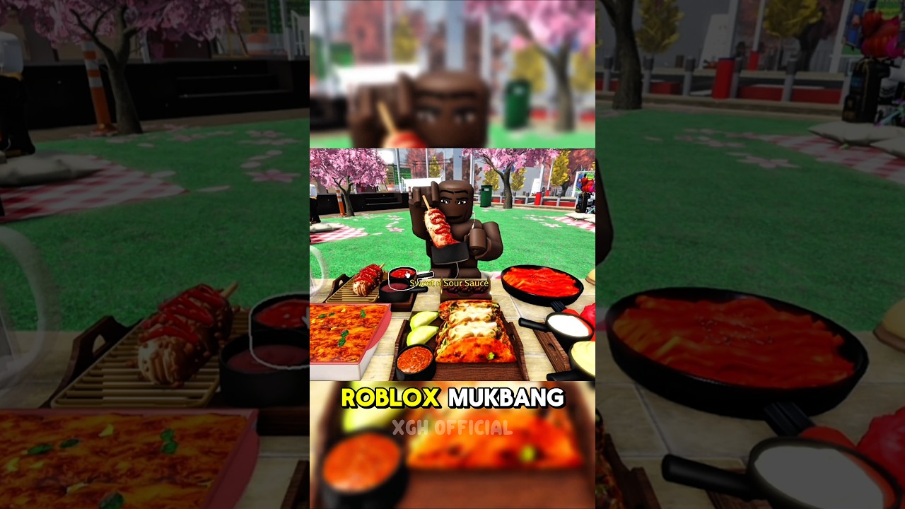 ​I ate EVERYTHING in this Roblox Mukbang game! 🤯🍔