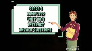 Unit#8 Internet (Q/A) (Computer) Grade IV