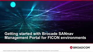 Getting started with Brocade SANnav Management Portal for FICON environments