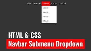 Pure CSS Navbar Submenu Dropdown