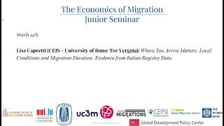 The Economics of Migration, Junior Seminar session 97, 24/03/2026