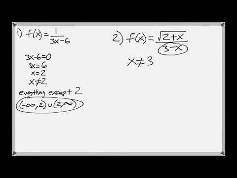 Math 151 : 1.2 #1, #2 (PreCalculus Tutorial : Domain & Range, Piecewise Functions)