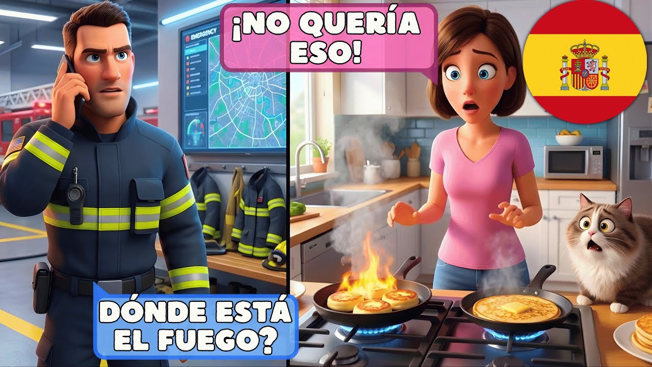 10 ситуаций для разговора на испанском языке (A1-A2) | Пожар / вызов пожарной службы