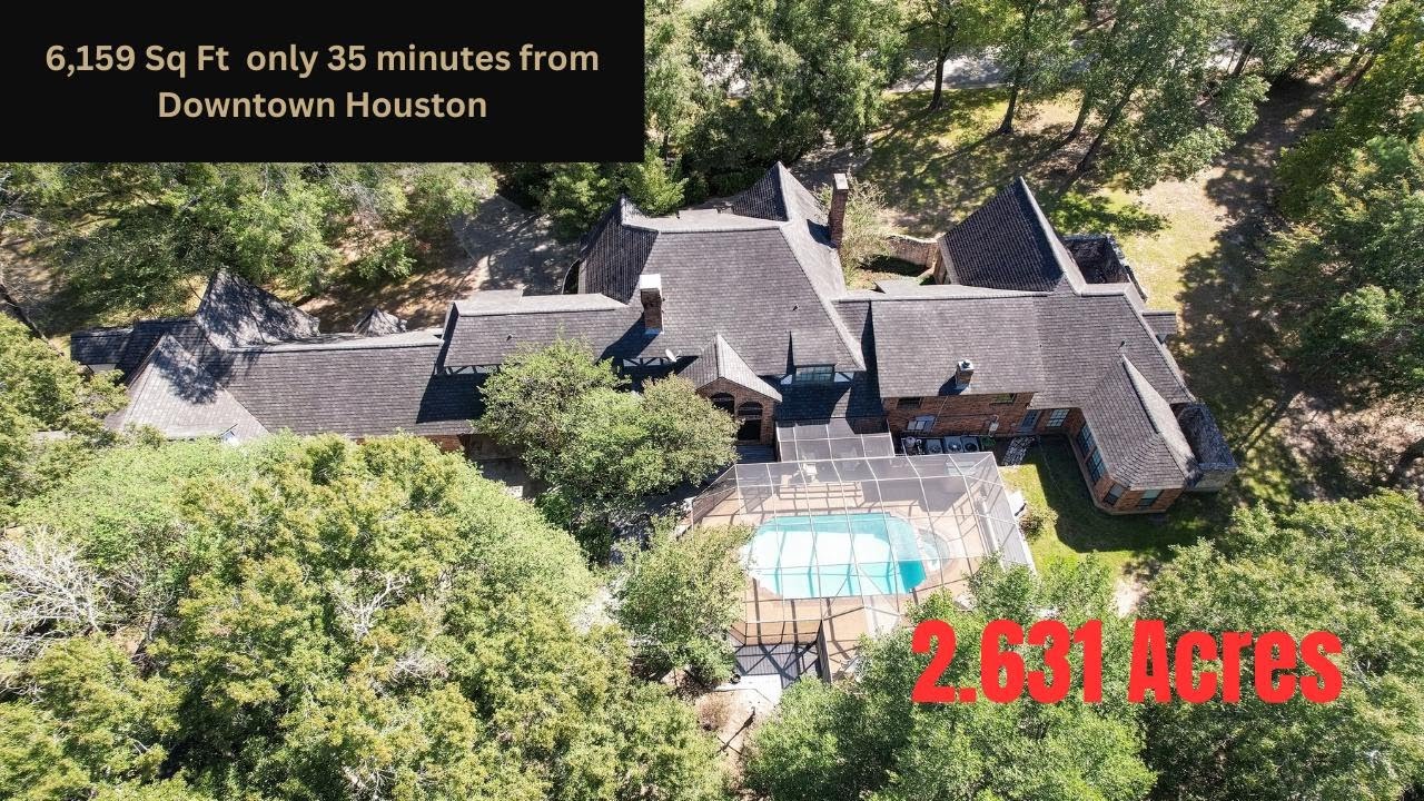 Indoor & Outdoor Pool!  Private Home on 2.367 acres in Crosby, TX