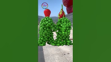 Create humanoid fruit and vegetable characters🍊🫑 that can walk and collision...