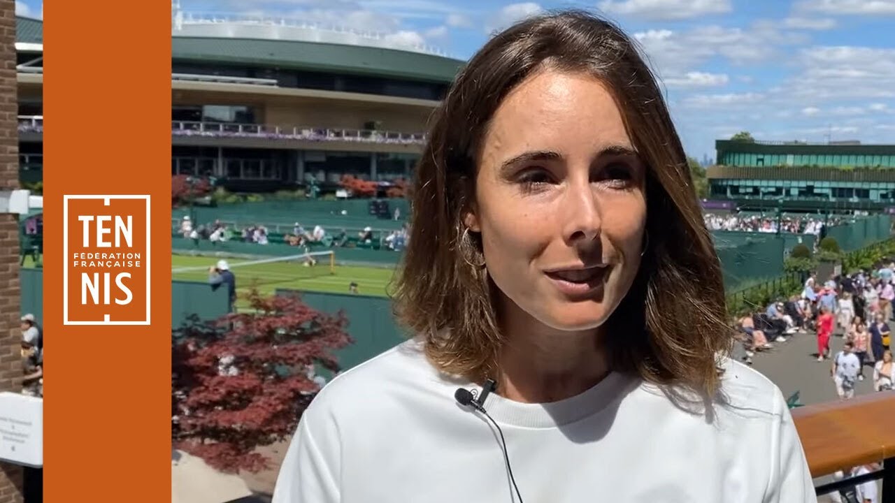 Alizé Cornet après sa victoire au 1er tour de Wimbledon