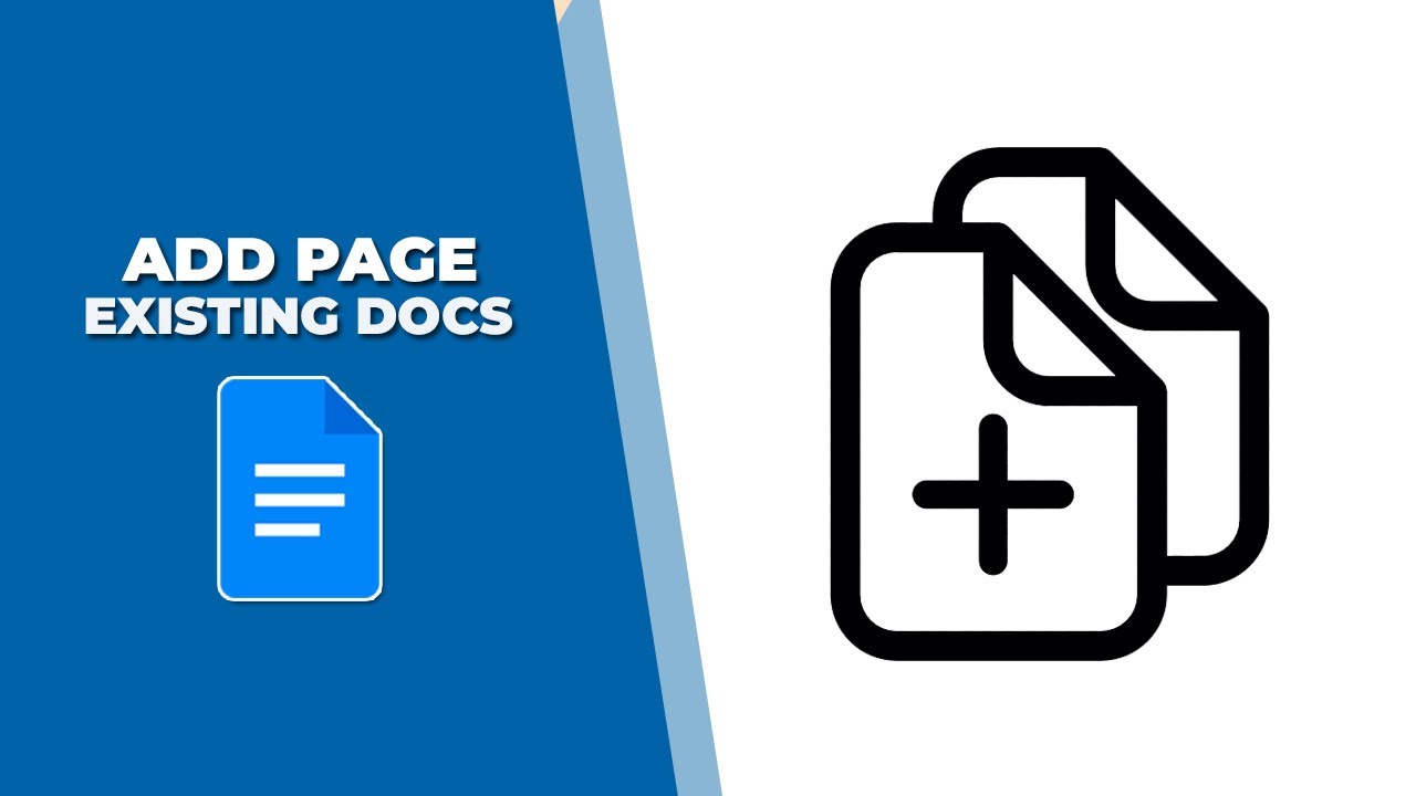 How to add a page to an existing Google Docs - YouTube