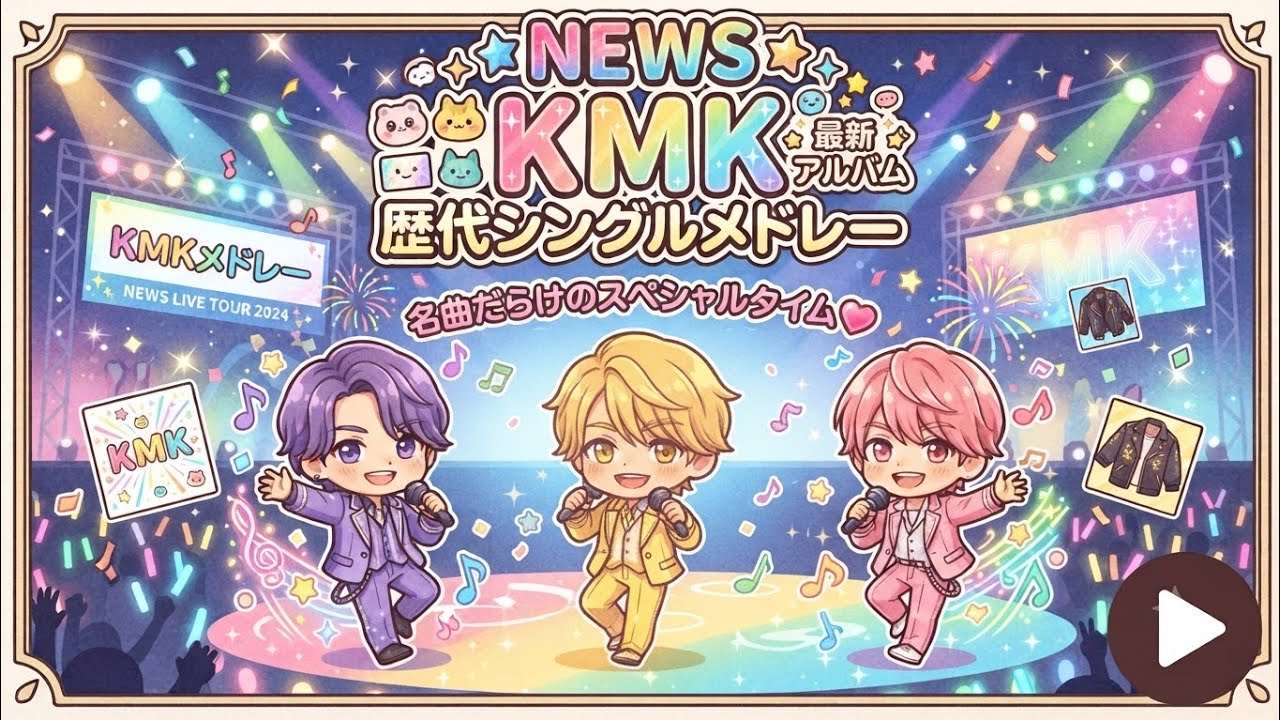 NEWS 最新アルバム「KMK」発売 歴代シングルサビメドレー 駆け足で聴い