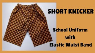 How To Cut And Sew Knicker Shorts Pants With Pocket And Elastic Waistband School Uniform