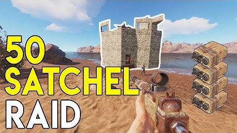 MASSIVE 50 SATCHEL RAID FINALE!! - Rust Survival #3